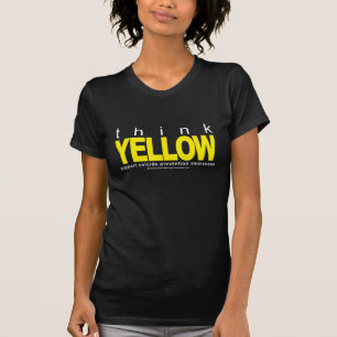 Camiseta Pense a prevenção AMARELA do suicídio