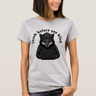 Camiseta Pense antes de clicar - Segurança Cibernética