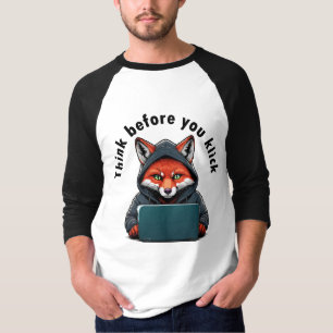Camiseta Pense antes de clicar - Segurança Cibernética