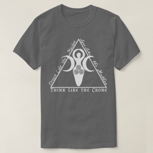 Camiseta Pense como o crone clássico da saia (Frente do Design)