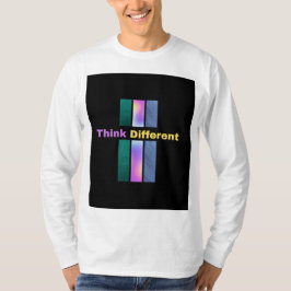 Camiseta "Pense diferente "mangas compridas T-shirt"