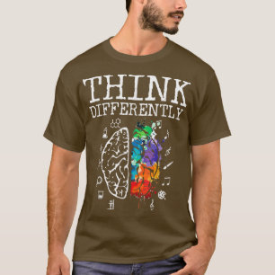 Camiseta Pense diferente na neurodiversidade, substitua o A