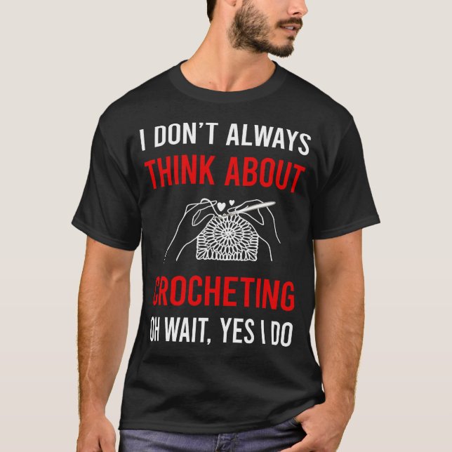 Camiseta Pense em Crochê Crochê (Frente)