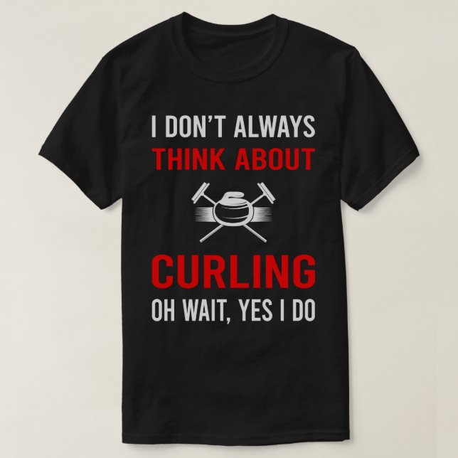 Camiseta Pense em Curling (Frente do Design)