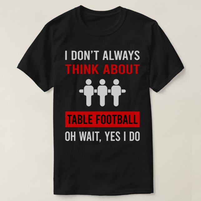 Camiseta Pense em Mesa Foosball (Frente do Design)