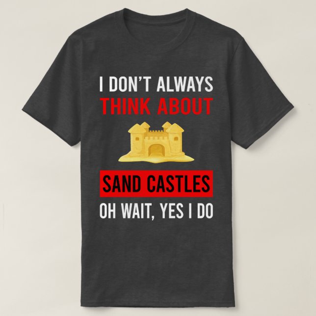 Camiseta Pense em Sand Castle (Frente do Design)