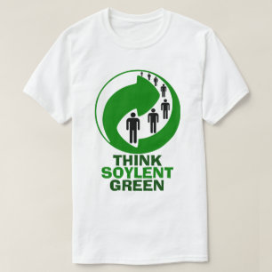Camiseta Pense em T-Shirt Verde Soylent
