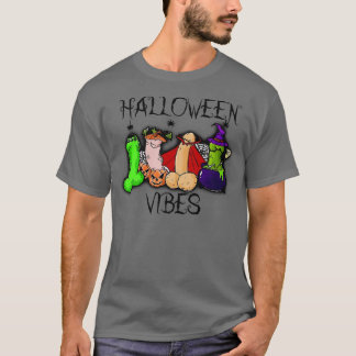Camiseta Pense em vibrações de halloween