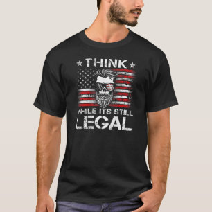 Camiseta Pense enquanto ainda é legal - Mens Skull USA Fla