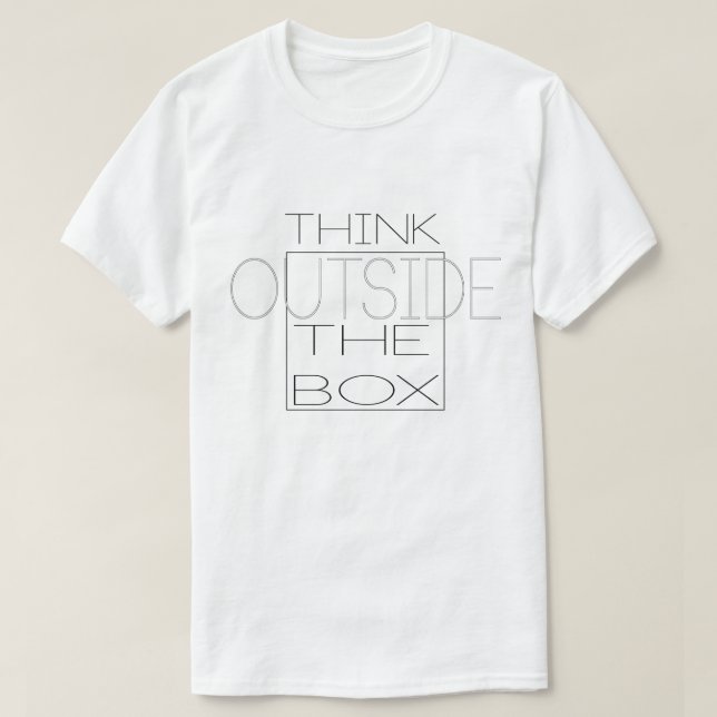Camiseta Pense fora da caixa (Frente do Design)