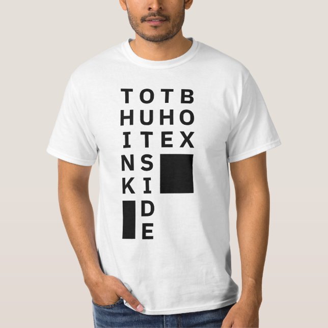 Camiseta Pense fora da caixa (Frente)
