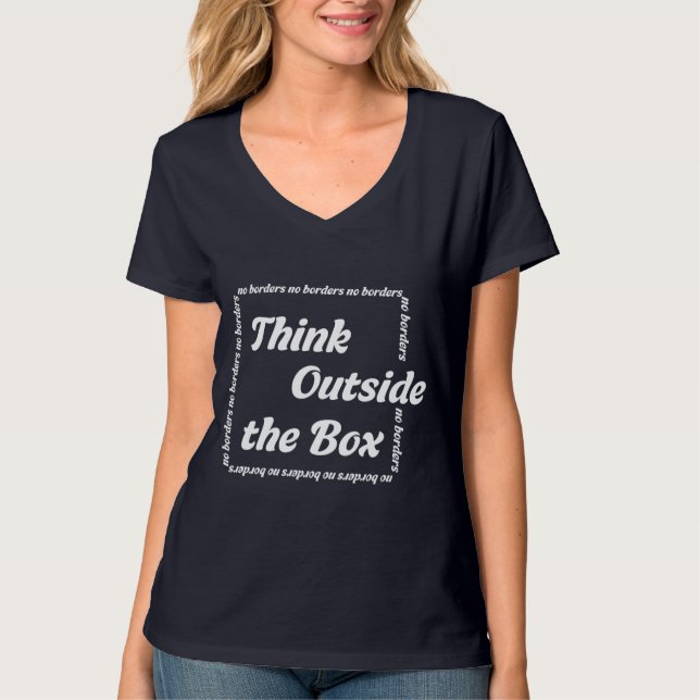 Camiseta Pense fora da caixa (Frente)