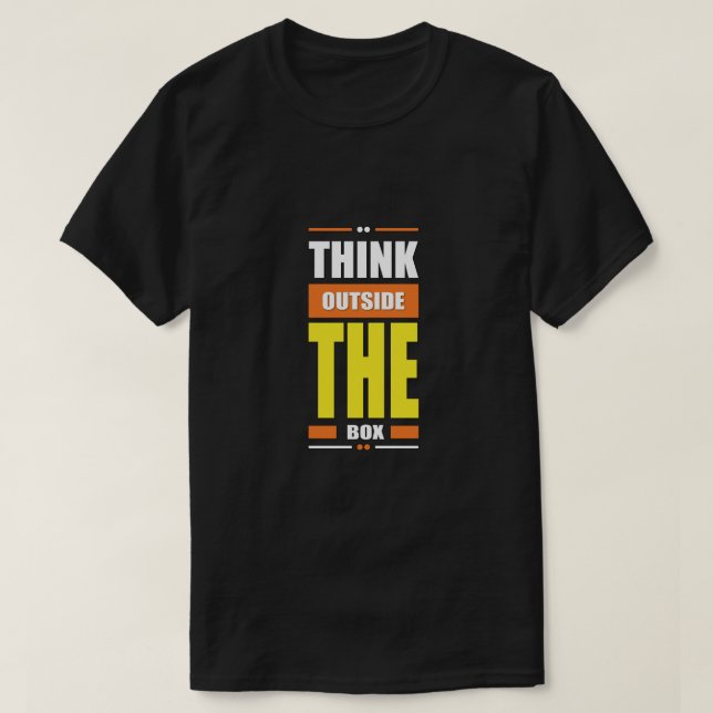 Camiseta "Pense fora da caixa: Tee do Inovador" (Frente do Design)