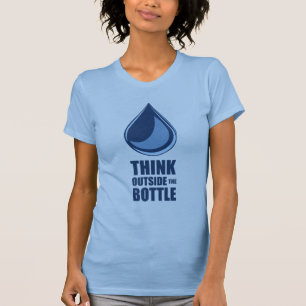 Camiseta Pense fora da garrafa - t-shirt básico das
