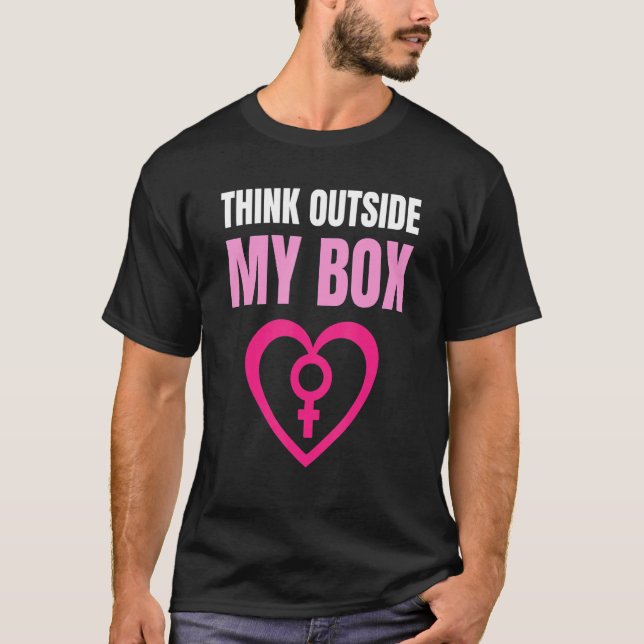 Camiseta Pense fora da minha caixa Mulheres Direitos Pró-Es (Frente)