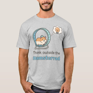Camiseta Pense fora da Rodinha do Hamster, pense fora