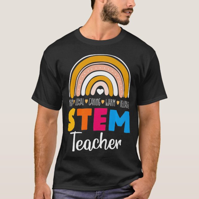 Camiseta Pense fora do Bo STEAM de volta para a escola STEM (Frente)