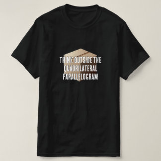 Camiseta Pense fora do paralelograma quadrilateral