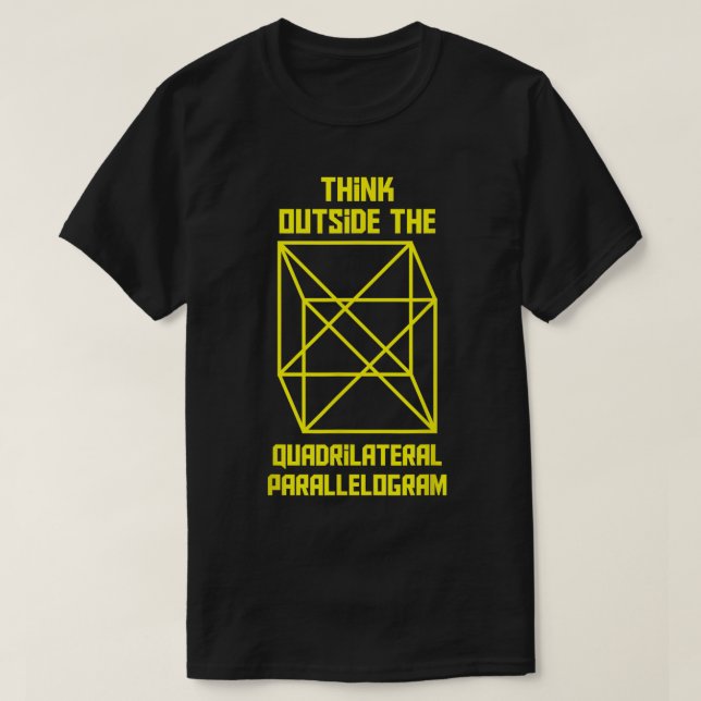 Camiseta Pense Fora Do Quadrilateral, Matemática Do Paralel (Frente do Design)