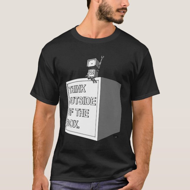 Camiseta PENSE FORA do t-shirt da CAIXA (Frente)