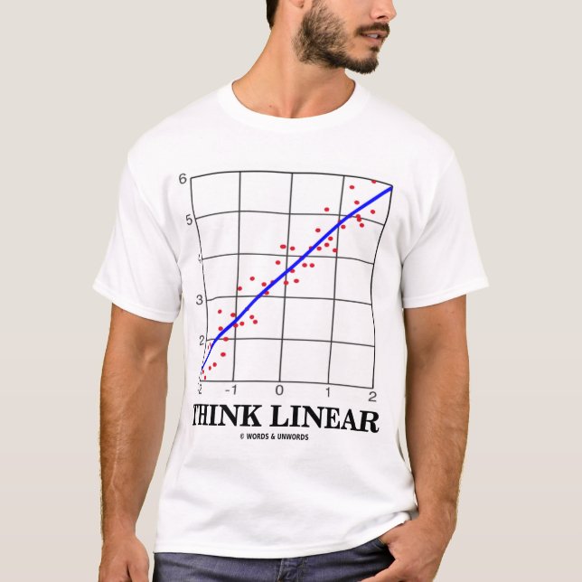 Camiseta Pense linear (a regressão linear) (Frente)