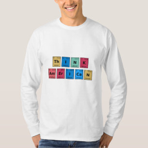 Camiseta Pense na Mesa periódica americana