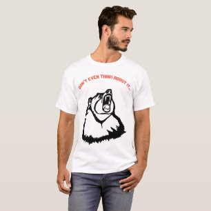 Camiseta Pense nem sequer sobre ele o t-shirt irritado do