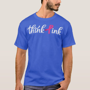 Camiseta Pense no Cancer rosa da mama