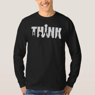 Camiseta Pense no Chess Piece Costume Chess Club