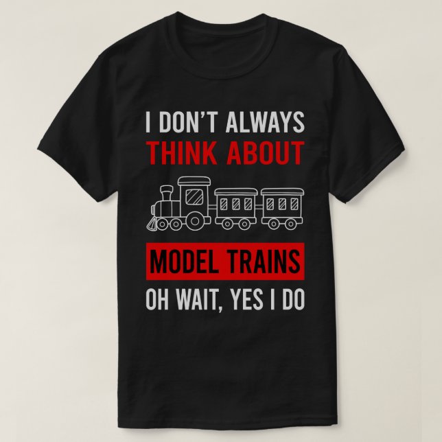 Camiseta Pense No Modelo De Comboios Ferroviários (Frente do Design)