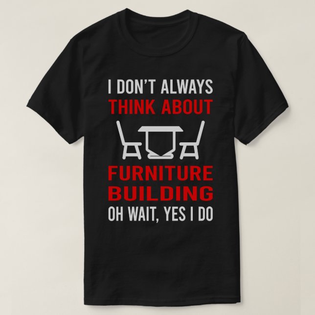 Camiseta Pense no penter do edifício Mobiliário (Frente do Design)