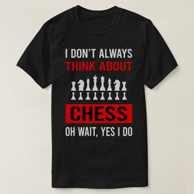 Camiseta Pense no xadrez (Frente do Design)