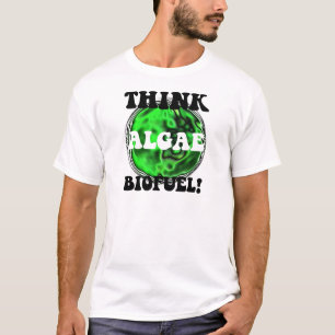 Camiseta Pense o combustível biológico das algas!