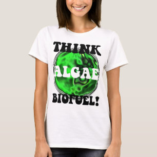 Camiseta Pense o combustível biológico das algas!