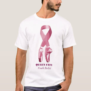 Camiseta Pense o t-shirt cor-de-rosa de QCYB