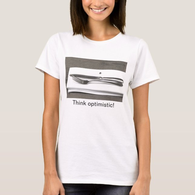 Camiseta Pense otimista! (Frente)