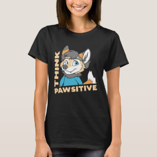 Camiseta Pense Pawsitive Pense Positivo Fato De Opa