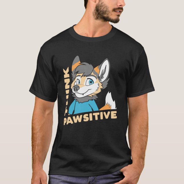 Camiseta Pense Pawsitive Pense Positivo Fato De Opa (Frente)