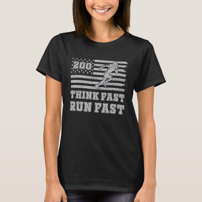 Camiseta Pense Rápido Corra Rápido Poderes Futebol American (Frente)