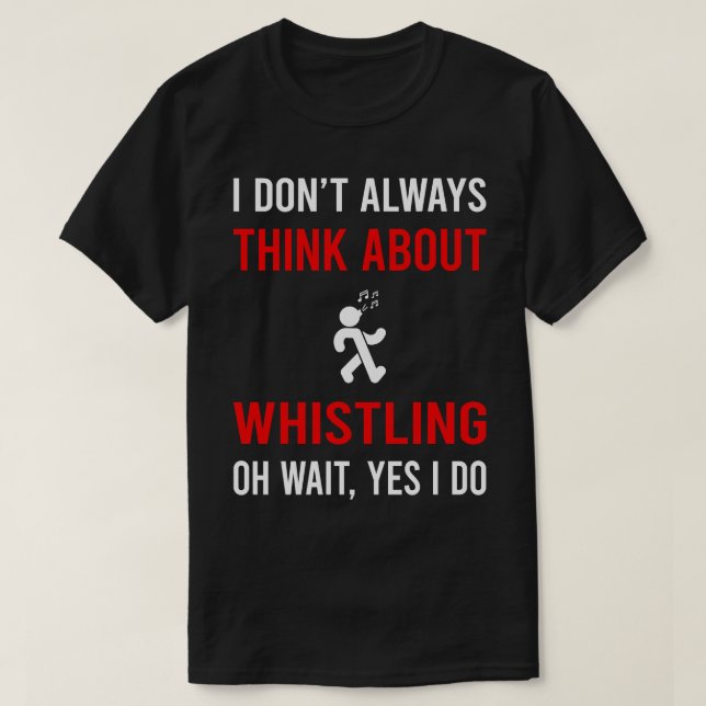 Camiseta Pense sobre assobio (Frente do Design)