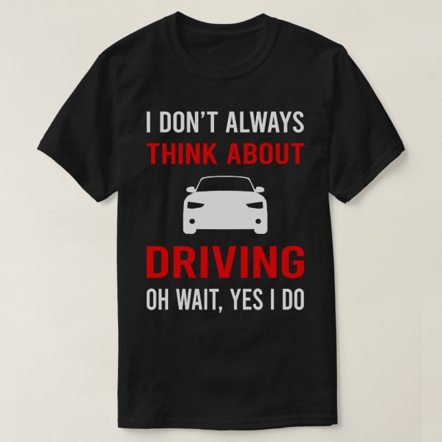 Camiseta Pense Sobre Condução (Frente do Design)