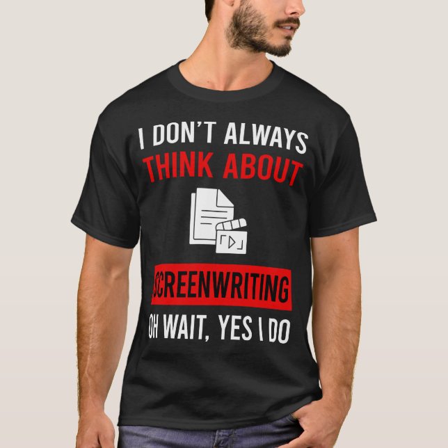 Camiseta Pense sobre Roteirização Roteirista (Frente)
