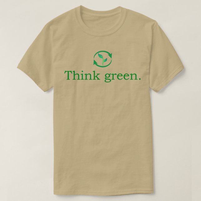 Camiseta Pense verde (Frente do Design)