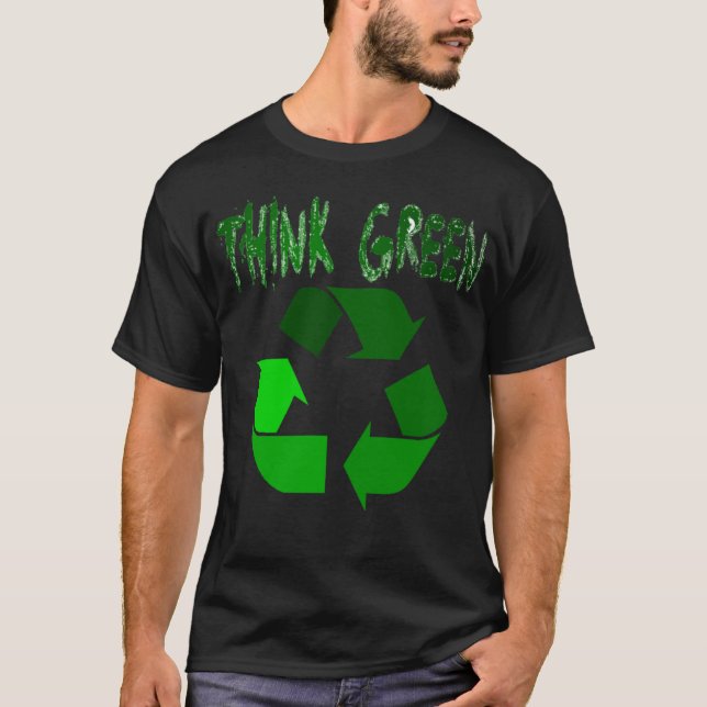 Camiseta Pense verde (Frente)