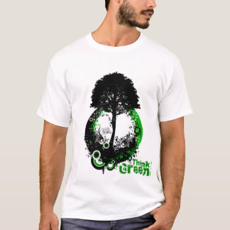 Camiseta Pense verde
