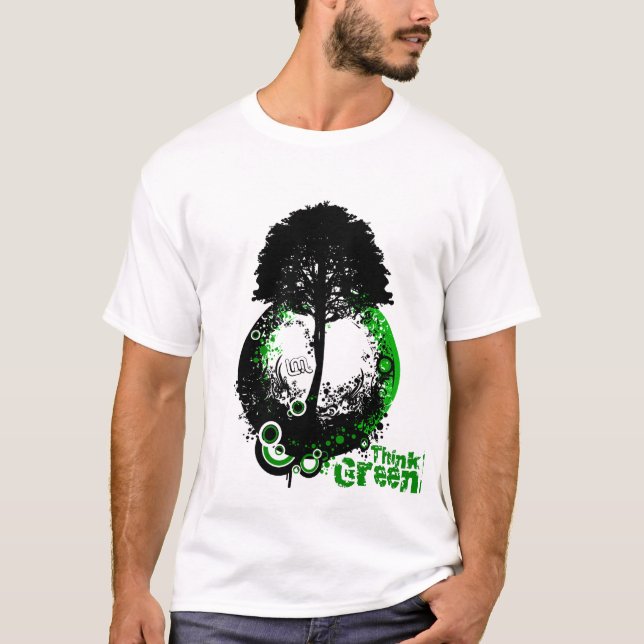 Camiseta Pense verde (Frente)