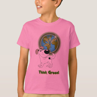 Camiseta Pense verde! (Cutie)