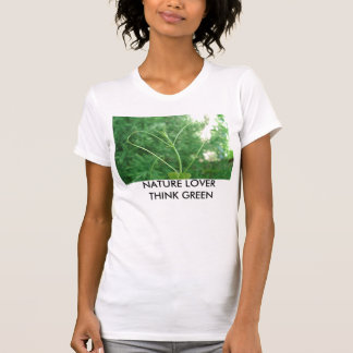 CAMISETA PENSE VERDE DO AMANTE DE NATUREZA