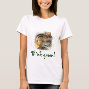 Camiseta Pense verde do Chipmunk