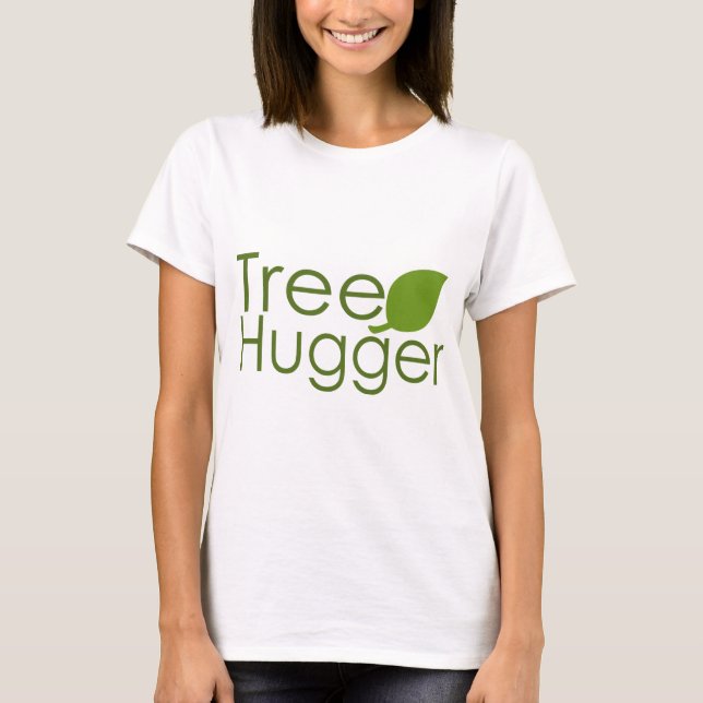 Camiseta Pense verde do Dia da Terra (Frente)